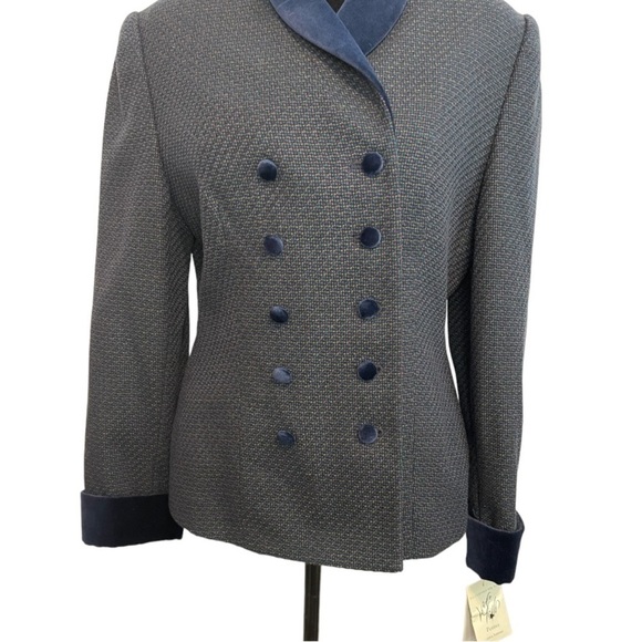 NWT Lord & Taylor 100% Pure New Wool Double Breasted Blazer  Women's Siz… - Picture 4 of 12